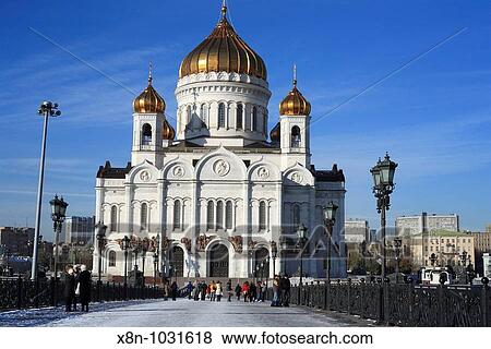 Cathedral of Christ the Saviour, Moscow, Russia View Large Photo Image Stock Photo - Cathedral of Christ the Saviour, Moscow, Russia. Fotosearch
