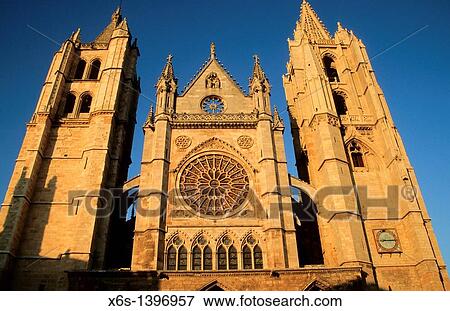 Cathedral of Le? n, Le? n, Spain View Large Photo Image Stock Photo - Cathedral of Le? n, Le? n, Spain. Fotosearch