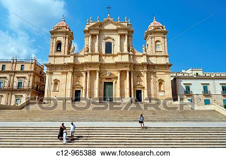 Cathedral of Noto. Sicily. Italy View Large Photo Image Stock Photo - Cathedral of Noto. Sicily. Italy. Fotosearch