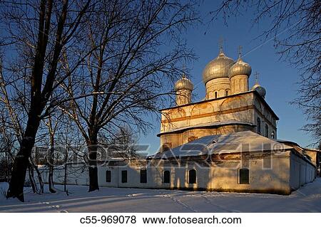 Cathedral of Our Lady of the Sign, Commercial Quarter, Veliky Novgorod, Russia View Large Photo Image Stock Photo - Cathedral of Our Lady of the Sign, Commercial Quarter, Veliky Novgorod, Russia. Fotosearch
