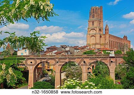 Cathedral of Saint Cecilia, Albi, Tarn, Midi-Pyrenees, France, Europe View Large Photo Image Stock Photo - Cathedral of Saint Cecilia, Albi, Tarn, Midi-Pyrenees, France, Europe. Fotosearch