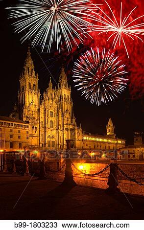 CATHEDRAL OF SAINT JAMES PLAZA DEL OBRADOIRO OLD CITY SANTIAGO DE COMPOSTELA GALICIA SPAIN View Large Photo Image Stock Image - CATHEDRAL OF SAINT JAMES PLAZA DEL OBRADOIRO OLD CITY SANTIAGO DE COMPOSTELA GALICIA SPAIN. Fotosearch