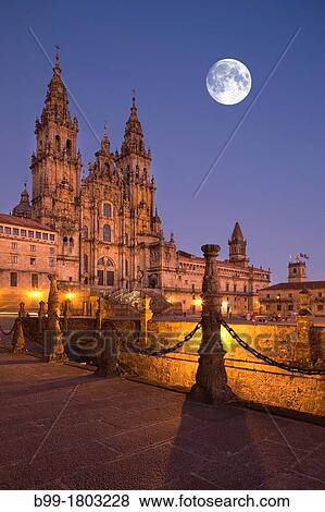 CATHEDRAL OF SAINT JAMES PLAZA DEL OBRADOIRO OLD CITY SANTIAGO DE COMPOSTELA GALICIA SPAIN View Large Photo Image Stock Photo - CATHEDRAL OF SAINT JAMES PLAZA DEL OBRADOIRO OLD CITY SANTIAGO DE COMPOSTELA GALICIA SPAIN. Fotosearch