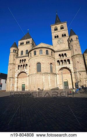 Stock Photo - Cathedral of St Peter (12th century), the oldest cathedral in Germany, Trier, Germany. Fotosearch