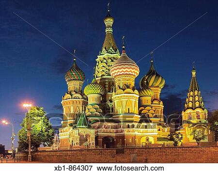 Cathedral of the Intercession, or Cathedral of St. Basil the Blessed, Red Square, Moscow, Russia View Large Photo Image Stock Photo - Cathedral of the Intercession, or Cathedral of St. Basil the Blessed, Red Square, Moscow, Russia. Fotosearch
