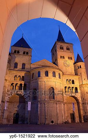 Cathedral of Trier, World Heritage Site, illuminated at night, Trier, Germany View Large Photo Image Stock Image - Cathedral of Trier, World Heritage Site, illuminated at night, Trier, Germany. Fotosearch