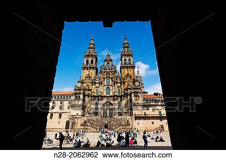 Cathedral on Plaza del Obradoiro, World Heritage Site, Santiago de Compostela, Way of St James, A Corua province, Galicia, Spain View Large Photo Image Stock Image - Cathedral on Plaza del Obradoiro, World Heritage Site, Santiago de Compostela, Way of St James, A Corua province, Galicia, Spain. Fotosearch