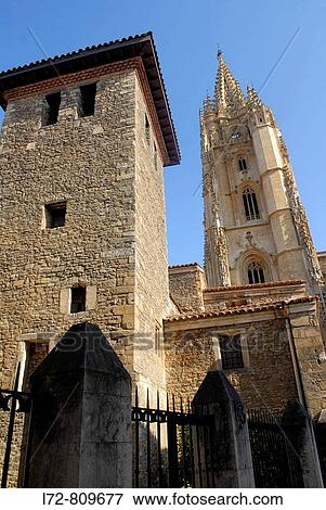 Cathedral, Oviedo. Asturias, Spain View Large Photo Image Stock Photo - Cathedral, Oviedo. Asturias, Spain. Fotosearch