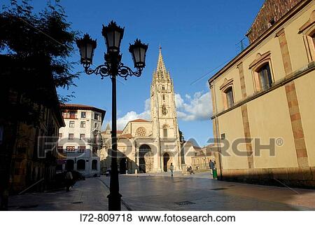 Stock Photo - Cathedral, Oviedo. Asturias, Spain. Fotosearch