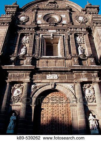 Stock Image - Cathedral. Puebla. Mexico.. Fotosearch