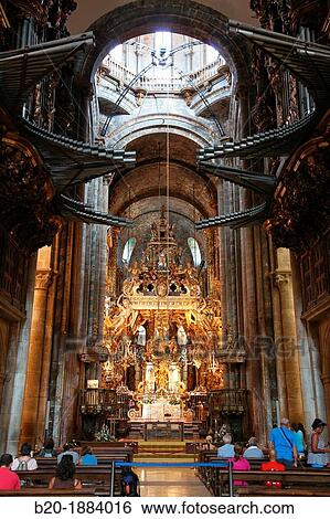 Cathedral, Santiago de Compostela, A Corua province, Galicia, Spain. View Large Photo Image Stock Photograph - Cathedral, Santiago de Compostela, A Corua province, Galicia, Spain.. Fotosearch