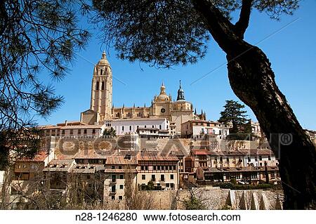 Cathedral, Segovia, Castile-Leon, Spain. View Large Photo Image Stock Image - Cathedral, Segovia, Castile-Leon, Spain.. Fotosearch