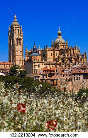 Cathedral, Segovia, Castilla-Leon, Spain. View Large Photo Image Picture - Cathedral, Segovia, Castilla-Leon, Spain.. Fotosearch