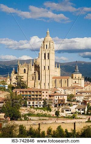 Cathedral, Segovia. Castilla-Leon, Spain View Large Photo Image Stock Photograph - Cathedral, Segovia. Castilla-Leon, Spain. Fotosearch