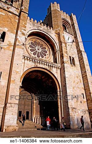 Picture - Cathedral, twelfth century, Romanesque, Lisboa, Portugal. Fotosearch