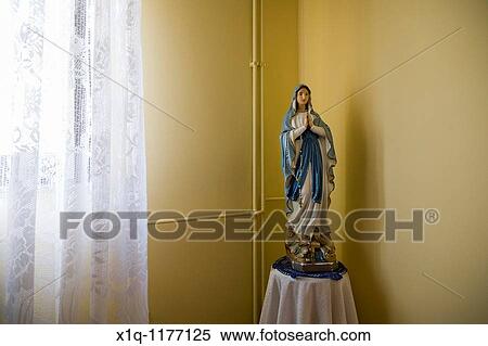 Catholic shrine in a private home. Gmina Przylek, Zwolen county, Poland. View Large Photo Image Stock Photography - Catholic shrine in a private home. Gmina Przylek, Zwolen county, Poland.. Fotosearch