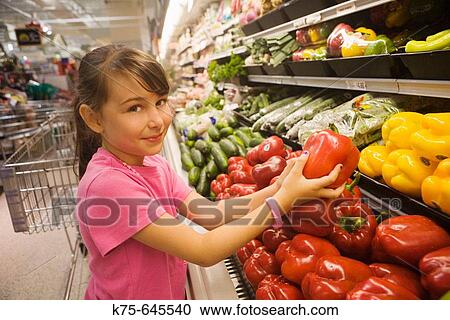 caucasian, age 9, vegetable stand, produce, peppers, red pepper, shopping, supermarket View Large Photo Image Stock Image - caucasian, age 9, vegetable stand, produce, peppers, red pepper, shopping, supermarket. Fotosearch