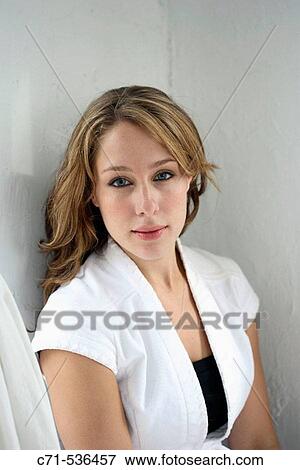 Caucasian woman looking in the camera View Large Photo Image Stock Photo - Caucasian woman looking in the camera. Fotosearch