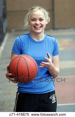 Caucasian woman on basketball court View Large Photo Image Stock Photography - Caucasian woman on basketball court. Fotosearch
