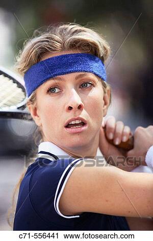 Caucasian woman tennis player View Large Photo Image Stock Image - Caucasian woman tennis player. Fotosearch
