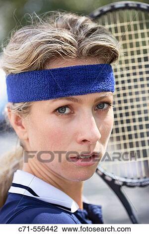Caucasian woman tennis player View Large Photo Image Stock Image - Caucasian woman tennis player. Fotosearch