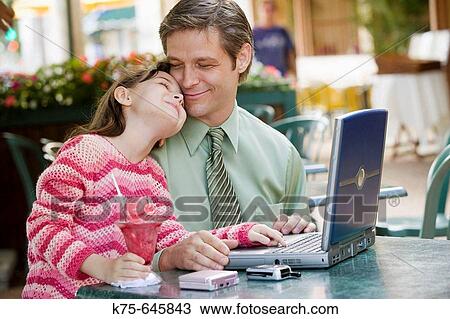 caucasians, dad, age 30 to 40, daughter, age 9, sherbert, sorbet, laptop, outdoor cafe, bonding, hugging View Large Photo Image Stock Image - caucasians, dad, age 30 to 40, daughter, age 9, sherbert, sorbet, laptop, outdoor cafe, bonding, hugging. Fotosearch