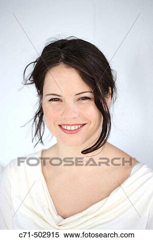 Caucassian woman smiling View Large Photo Image Stock Photography - Caucassian woman smiling. Fotosearch