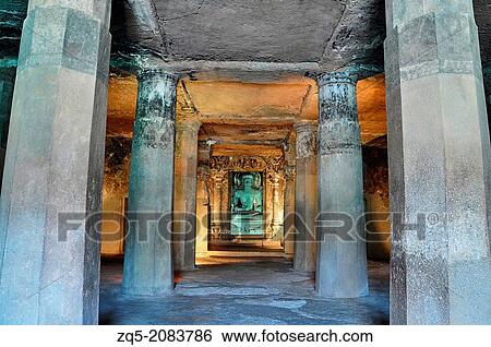 Cave No 6 Lower: Sanctum: Image of Buddha. Ajanta Caves, Aurangabad, Maharashtra, India. View Large Photo Image Stock Photograph - Cave No 6 Lower: Sanctum: Image of Buddha. Ajanta Caves, Aurangabad, Maharashtra, India.. Fotosearch