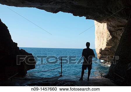 Stock Image - Caves of Neptune, Sardinia.. Fotosearch