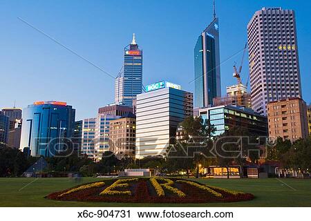 CBD at night Perth Western Australia View Large Photo Image Stock Image - CBD at night Perth Western Australia. Fotosearch