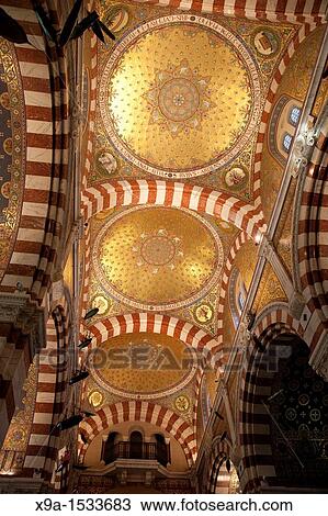 Ceiling of Baslique Notre Dame de la Garde Church, Marseilles, France View Large Photo Image Stock Image - Ceiling of Baslique Notre Dame de la Garde Church, Marseilles, France. Fotosearch