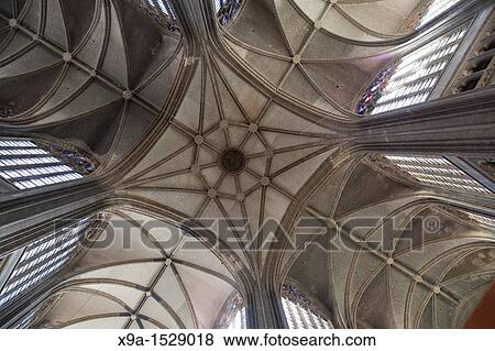 Ceiling of Sante Croix Cathedral, Orleans, France View Large Photo Image Stock Photo - Ceiling of Sante Croix Cathedral, Orleans, France. Fotosearch