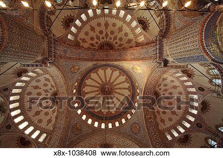 Ceiling of Sultan Ahmed mosque aka Blue Mosque, Istanbul, Turkey View Large Photo Image Stock Photo - Ceiling of Sultan Ahmed mosque aka Blue Mosque, Istanbul, Turkey. Fotosearch