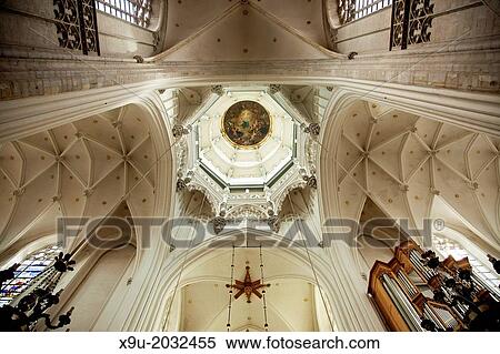 ceiling of The Onze-Lieve-Vrouwekathedraal (Cathedral of our Lady) in Antwerp, Belgium, Europe. View Large Photo Image Stock Photography - ceiling of The Onze-Lieve-Vrouwekathedraal (Cathedral of our Lady) in Antwerp, Belgium, Europe.. Fotosearch