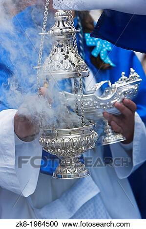Censer of silver or alpaca to burn incense in the holy week, Spain. View Large Photo Image Stock Image - Censer of silver or alpaca to burn incense in the holy week, Spain.. Fotosearch