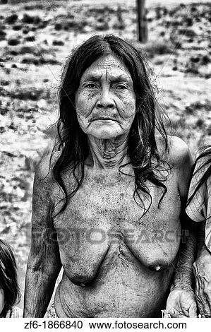 Stock Image - Central America Columbia Native Indian Woman Biroguera Chocoes Panama. Fotosearch