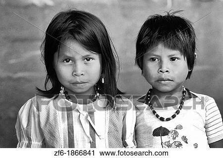 Central America Columbia Native Indian Children Biroguera Chocoes Panama View Large Photo Image Stock Image - Central America Columbia Native Indian Children Biroguera Chocoes Panama. Fotosearch
