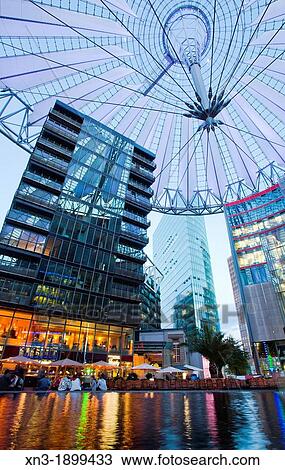 Central forum of the Sony Center, Potsdamer Platz, Posdam square, Berlin, Germany, Europe. View Large Photo Image Stock Image - Central forum of the Sony Center, Potsdamer Platz, Posdam square, Berlin, Germany, Europe.. Fotosearch