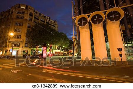 Stock Photo - Centre Georges Pompidou, Centre Pompidou, Paris, France.. Fotosearch
