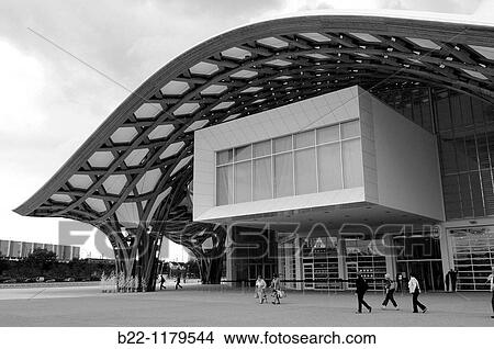 Centre Pompidou-Metz, an new extension of the original Centre Pompidou modern art museum in Paris, designed by architects Shigeru Ban and Jean de Gastines Metz, Moselle, Lorraine, France. View Large Photo Image Picture - Centre Pompidou-Metz, an new extension of the original Centre Pompidou modern art museum in Paris, designed by architects Shigeru Ban and Jean de Gastines Metz, Moselle, Lorraine, France.. Fotosearch