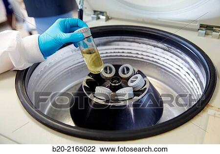 Stock Image - Centrifuge. Polymer characterization. Biotechnology Laboratory. Energy and Environment Division. Tecnalia Research and Innovation. Miano. Alava. Basque Country. Spain.. Fotosearch