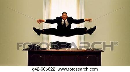 CEO leaping and doing a split View Large Photo Image Stock Image - CEO leaping and doing a split. Fotosearch