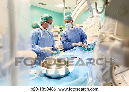 Stock Photography - Cerebral aneurysm embolization, Interventional Neuroradiology, Radiology Department, Donostia Hospital, San Sebastian, Donostia, Gipuzkoa, Basque Country, Spain. Fotosearch