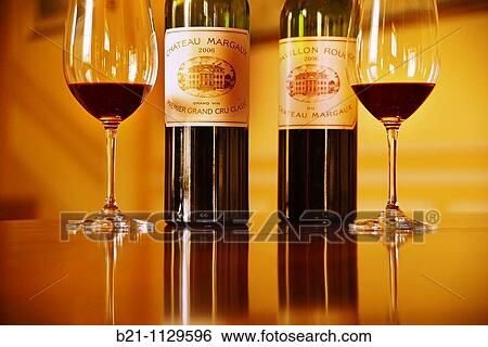 Ch? teau Margaux Premier Grand Cru Class? in 1855 and second wine? Pavillon Rouge?, AOC of Margaux, Bordeaux, Gironde, Aquitaine, France View Large Photo Image Stock Photograph - Ch? teau Margaux Premier Grand Cru Class? in 1855 and second wine? Pavillon Rouge?, AOC of Margaux, Bordeaux, Gironde, Aquitaine, France. Fotosearch