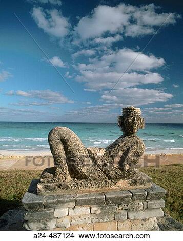 Picture - Chac Mool Beach. Cancn. Mexico. Fotosearch