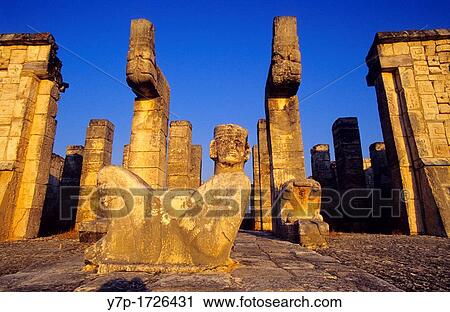 Chac-Mool Mayan Rain God statue Temple of the Warriors Chich? n ItzB Mexico View Large Photo Image Stock Image - Chac-Mool Mayan Rain God statue Temple of the Warriors Chich? n ItzB Mexico. Fotosearch