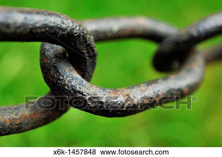 Stock Photo - Chain links, Can Solei i Ca l? Arns park, Badalona, Barcelona province, Catalonia, Spain. Fotosearch