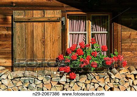 Stock Photograph - Chalet, Rosenlauital, Bernes Oberland, Swiss, Summertime. Fotosearch