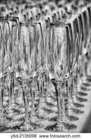 champagne glasses ready for a big party. View Large Photo Image Stock Photo - champagne glasses ready for a big party.. Fotosearch