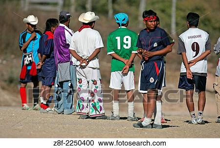 Stock Image - Change of authorities in the Wixarica Community. San SebastiBn TeponahuaxtlBn, Jalisco. Mexico.. Fotosearch